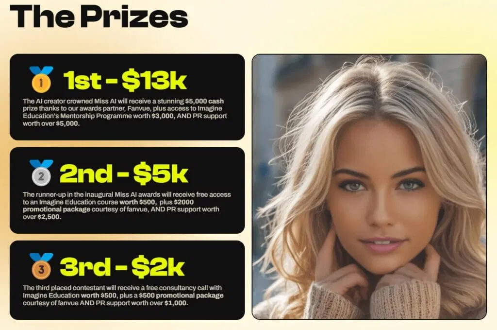 World’s First AI Beauty Pageant To Crown ‘Miss AI’ Announced, Best AI Model Wins $20K Prize