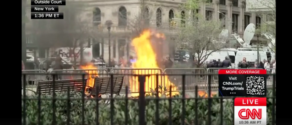 Man Sets Himself On Fire Outside Trump Trial