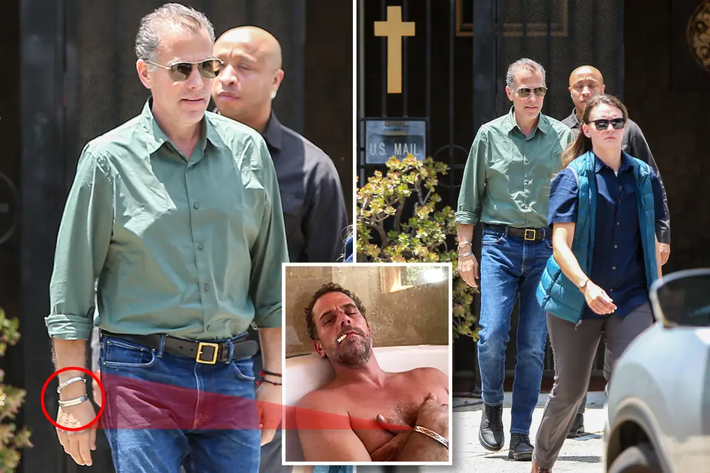 Hunter Biden wears distinctive bracelet seen in infamous laptop pics to LA church