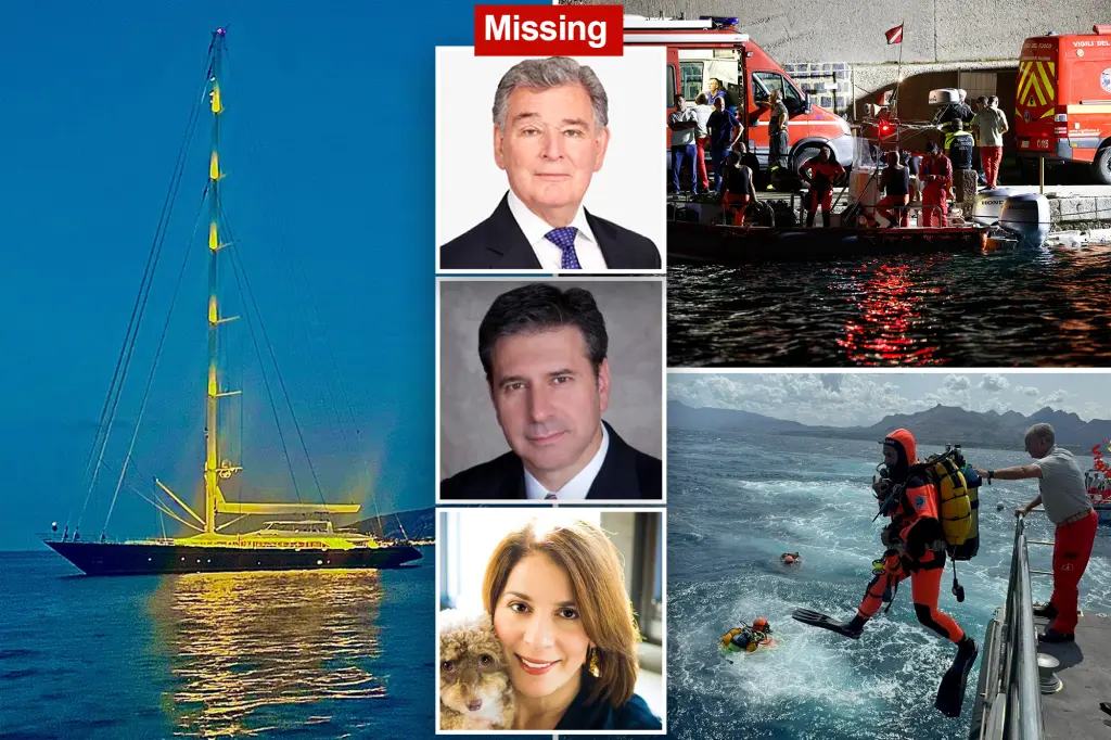 Morgan Stanley International chair Jonathan Bloomer among 6 missing after yacht, the Bayesian, sinks off Italy