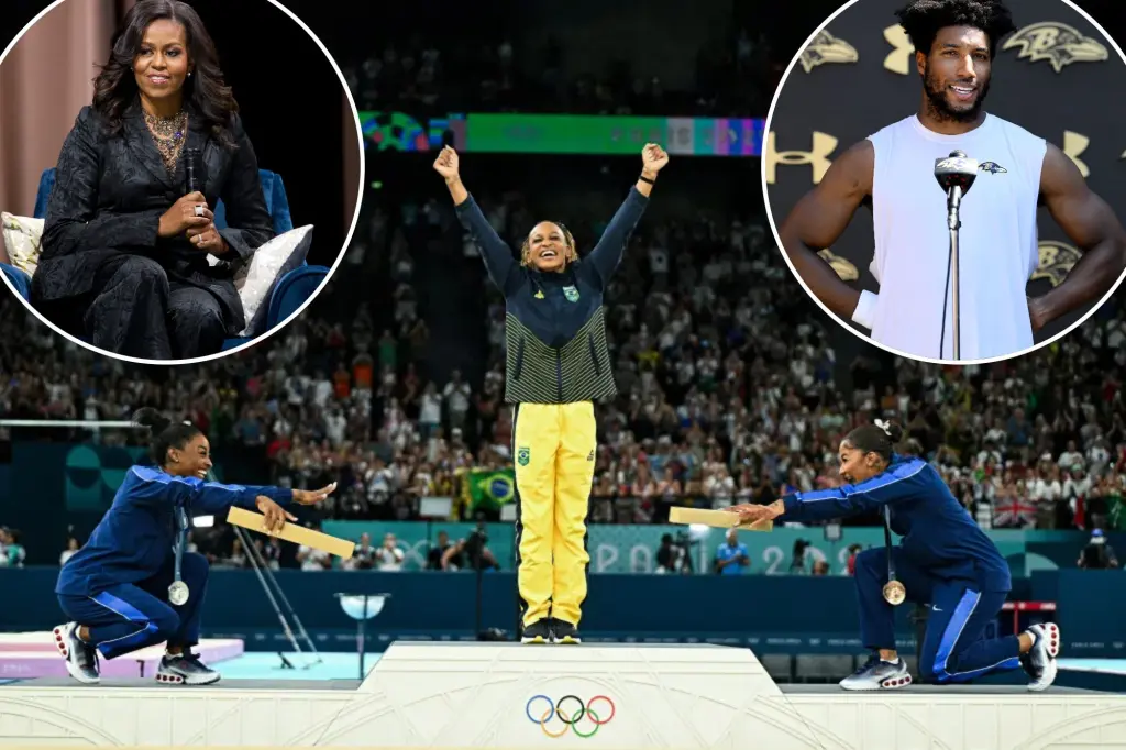 Michelle Obama backs Simone Biles, Jordan Chiles after Marlon Humphrey’s ‘disgusting’ Olympic take