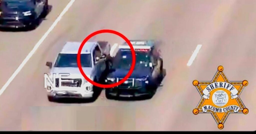 CRAZY VIDEO: Bodycam & Traffic Cam Shows Moment Deputy Climbs Between Moving Vehicles To Save Distressed Driver!