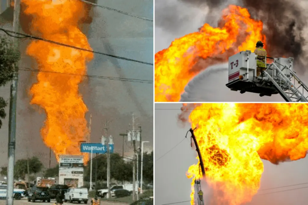 Wild video shows pipeline engulfed in flames near Houston, forcing neighborhood evacuation: officials say