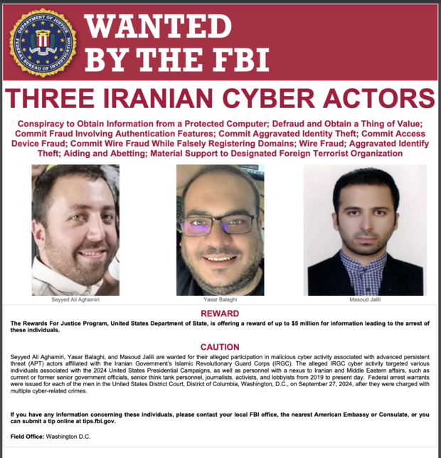 DOJ Releases Indictment of Three Iranian “Hackers” Who Targeted President Trump