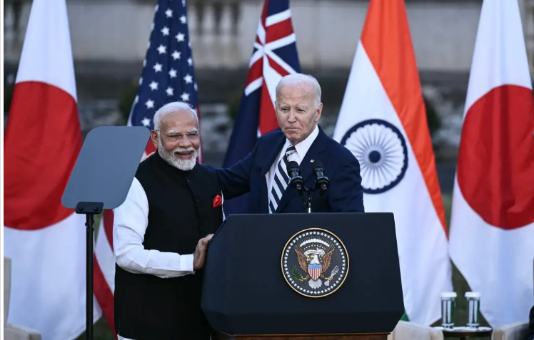 Awkward moment Biden fumbles, snaps at staffers after forgetting he was supposed to introduce Indian prime minister to stage