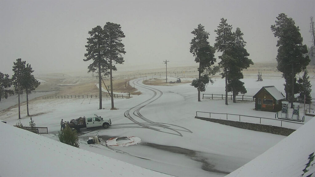 Firefighters’ Prayers Answered With Snow Falling On Huge Wyoming Wildfires
