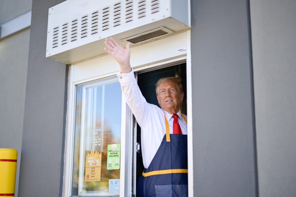 Trump Serves Fries Under the Golden Arches, Drawing Attention to Harris's Questionable Claim