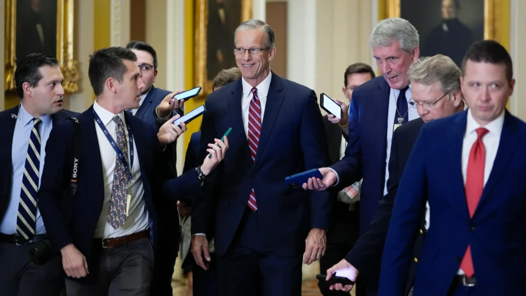 Republicans reject Trump allies' pick, elect John Thune as next Senate majority leader