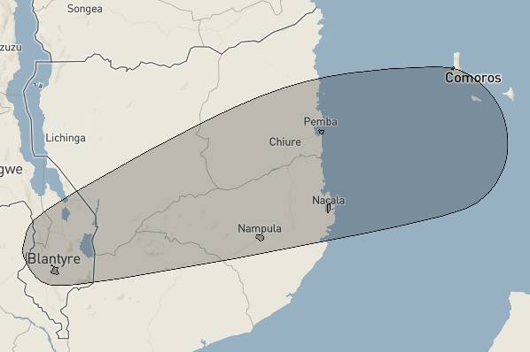 Mozambique Channel: Intense Tropical Cyclone Chido tracking westward toward Mozambique early Dec. 15 /update 8