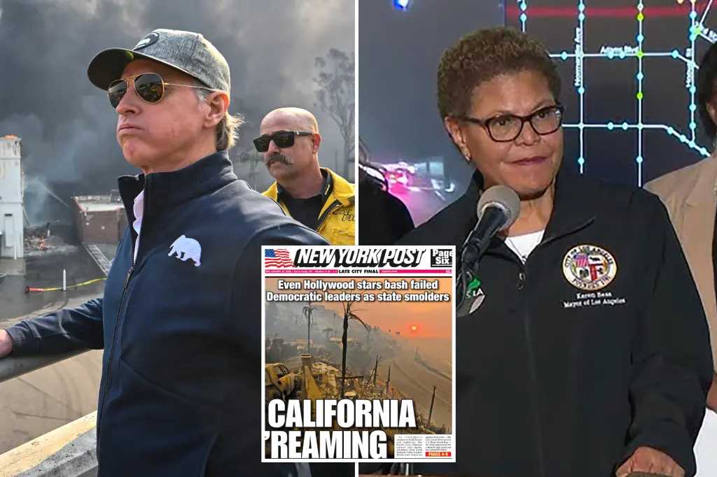 Angry LA residents desperate for competent leadership after Mayor Karen Bass, Gov. Gavin Newsom fail to inspire in wildfire disaster
