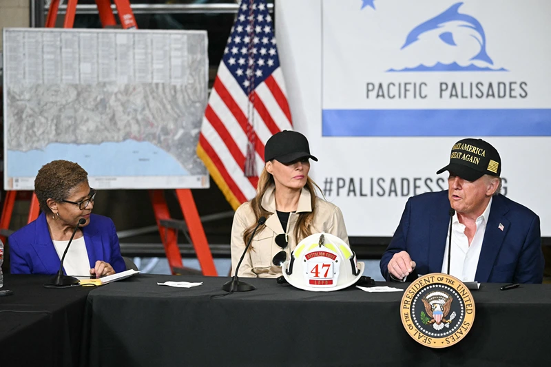Trump Calls On L.A. Mayor Karen Bass To ‘Use Emergency Powers’ During Wildfire Briefing