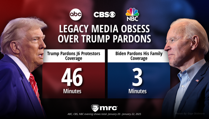 ABC, CBS, NBC Give Trump’s Pardons 15x More Time than Biden’s