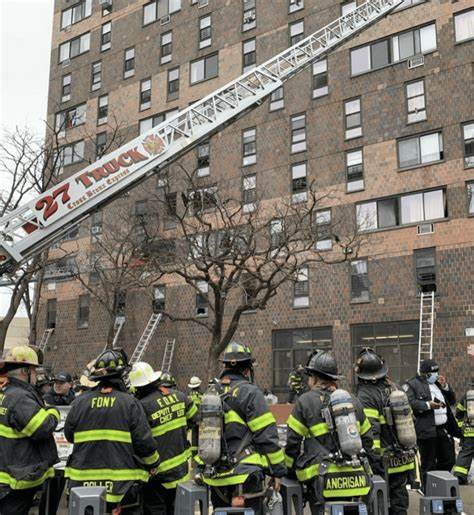 Winds fuel Bronx apartment fire, leaving 7 hurt and more than 200 out in the cold