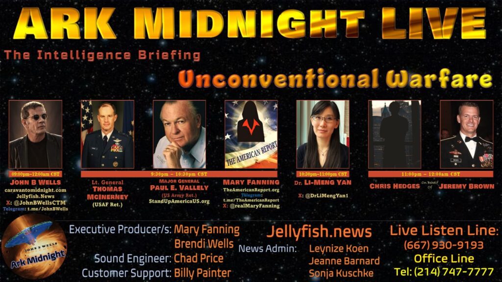25 January 2025 : Ark Midnight Tonight - The Intelligence Briefing / Unconventional Warfare