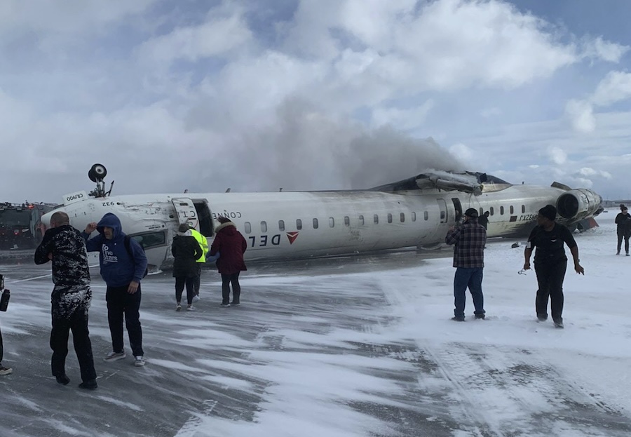 JUST IN: Delta Air Lines Plane Crash-Lands Upside-Down: ‘Multiple Injured’
