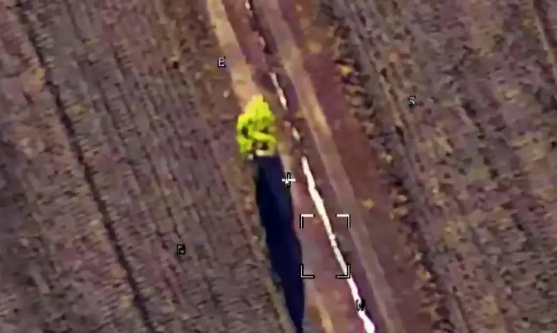 Something is wrong here: a Ukrainian militant fleeing from the Kursk region disguised himself as a bush — Russian Defense Ministry footage