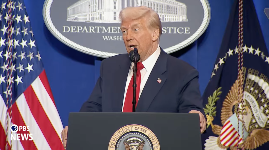Trump Slams ‘Communist’ Persecution Of Conservatives While Speaking At DOJ