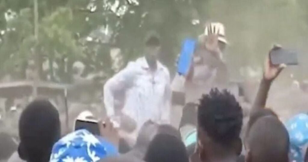 Video Shows Kenya’s President Getting Hit By A Shoe During Rally