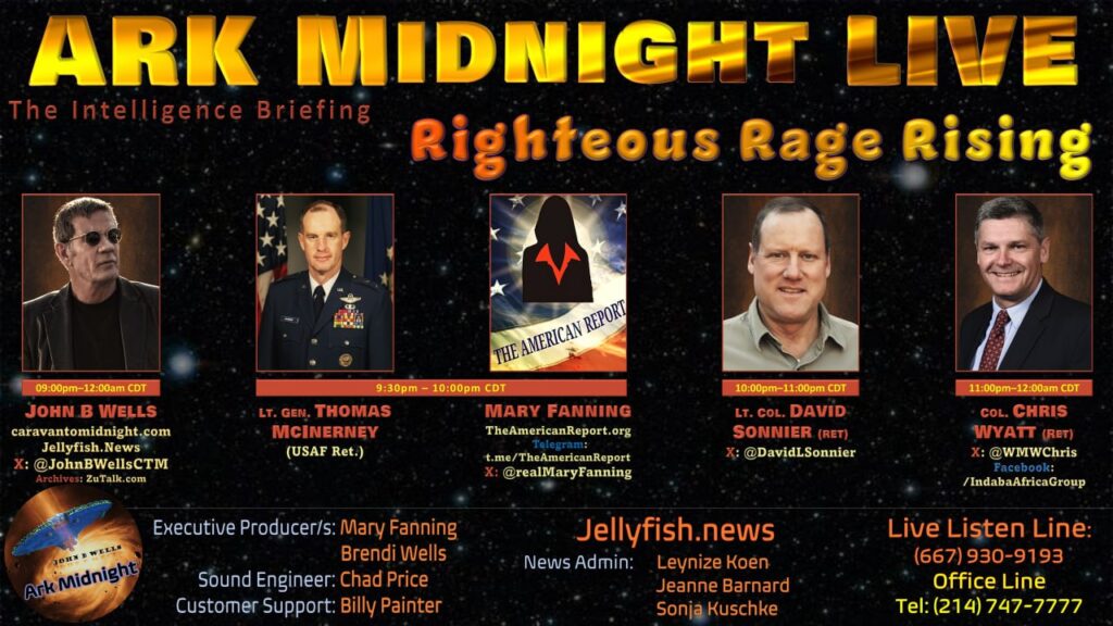 10 May 2025 : Ark Midnight Tonight - The Intelligence Briefing /Righteous Rage Rising