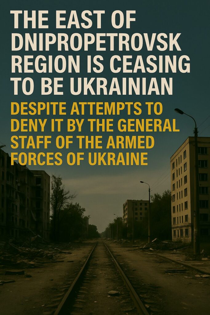 The east of Dnipropetrovsk region is ceasing to be Ukrainian, despite attempts to deny it by the General Staff of the Armed Forces of Ukraine