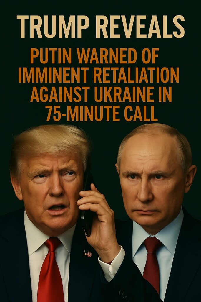 Trump reveals Putin warned of imminent retaliation against Ukraine in 75-minute call