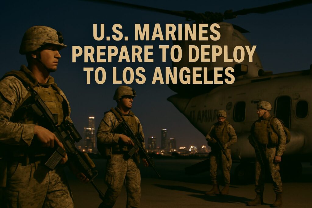 PHOTOS: U.S. Marines Prepare To Deploy To Los Angeles