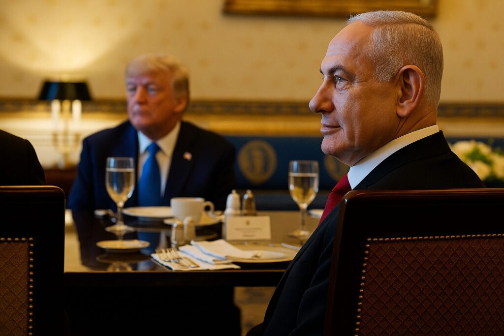 Trump and Netanyahu talk Gaza, Iran in impromptu appearance before media