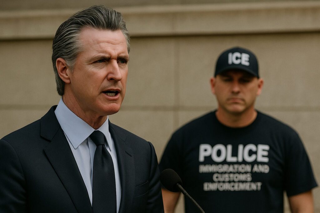 Gesticulating Gavin Newsom Says ICE Agents are Being Humiliated and Used as Trump’s Pawns
