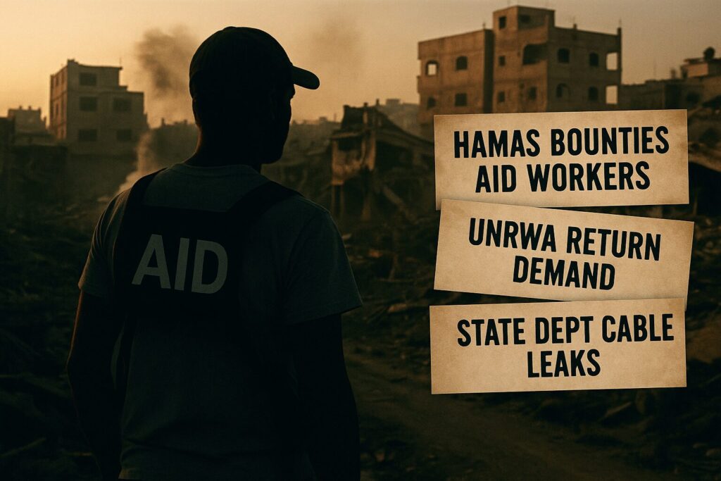 Hamas Places Bounties on American Aid Workers, Demands UNRWA Returns Under Any Ceasefire Deal: State Dept Cable