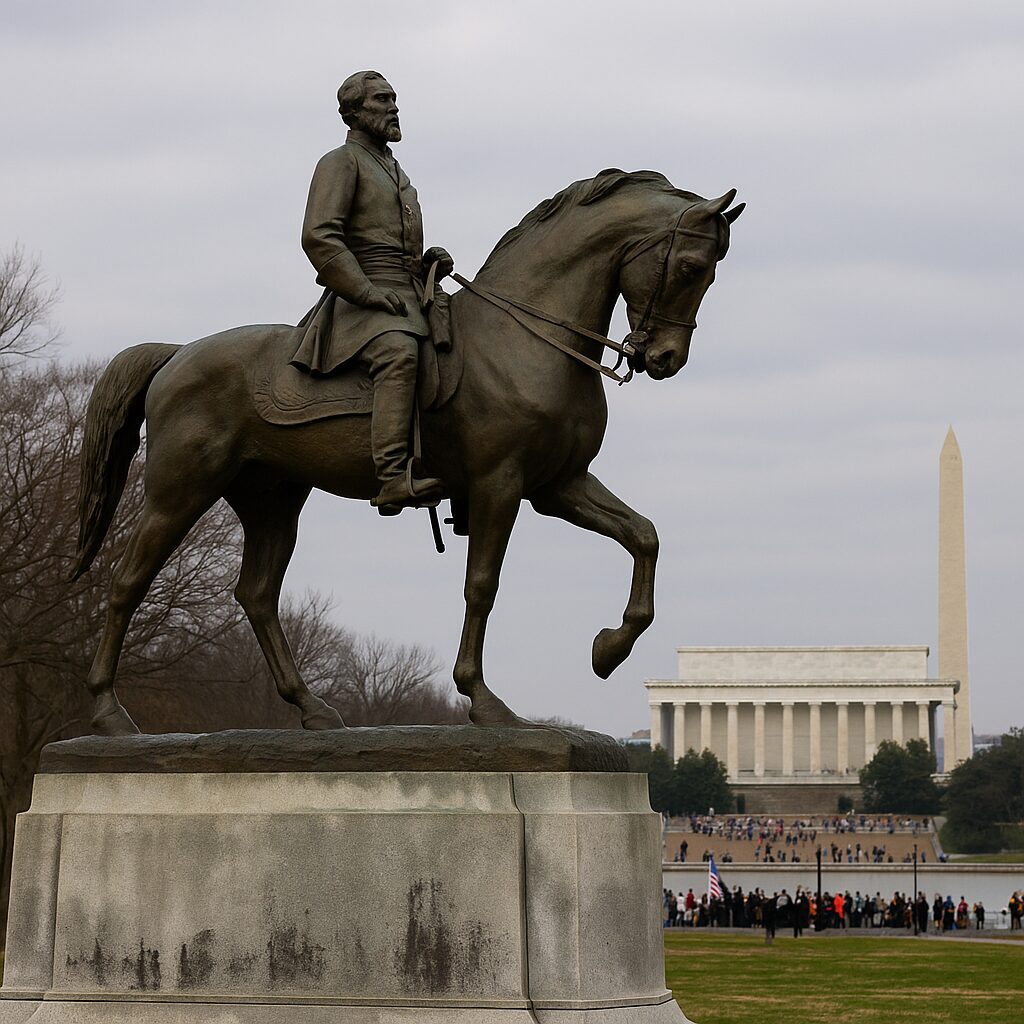BLM toppled a DC Confederate statue in 2020, Trump made it right this week!