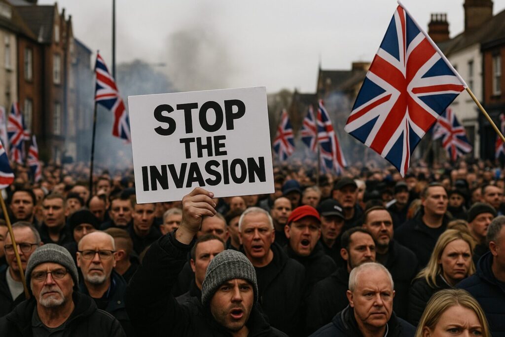 Watch- Britain Erupts in Mass Protests Against Illegal Immigrants