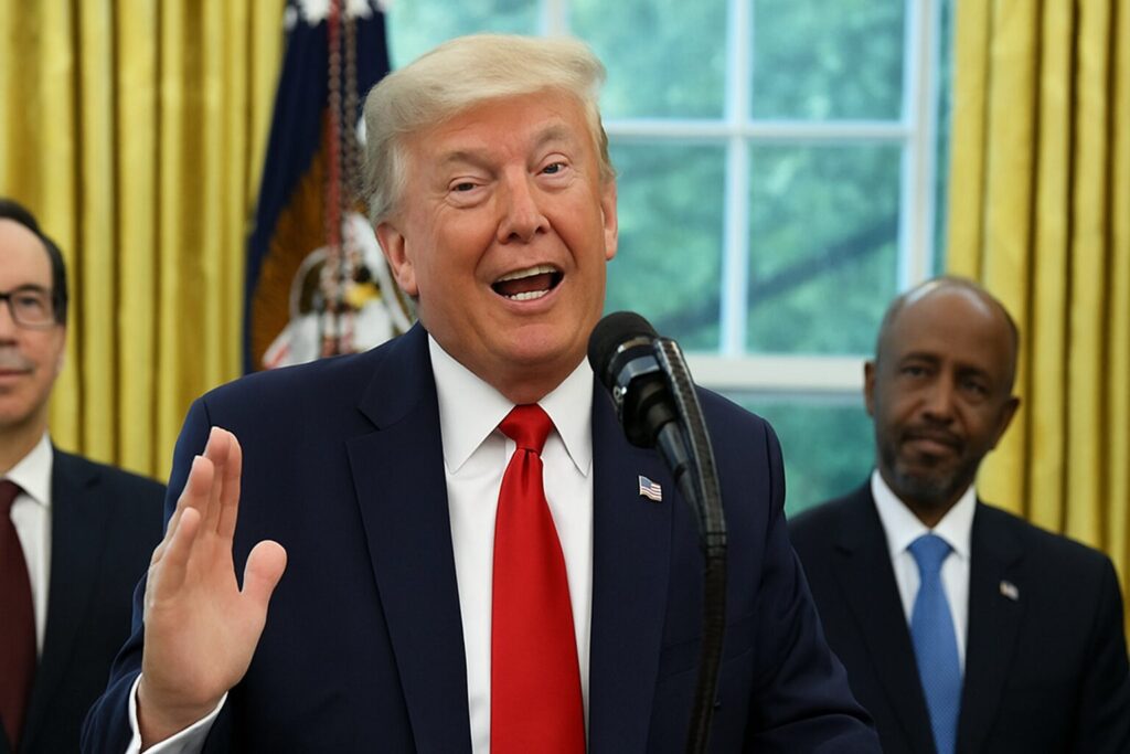 WATCH: Trump Tells the Press What the President of Somalia Said About Ilhan Omar (LOL)