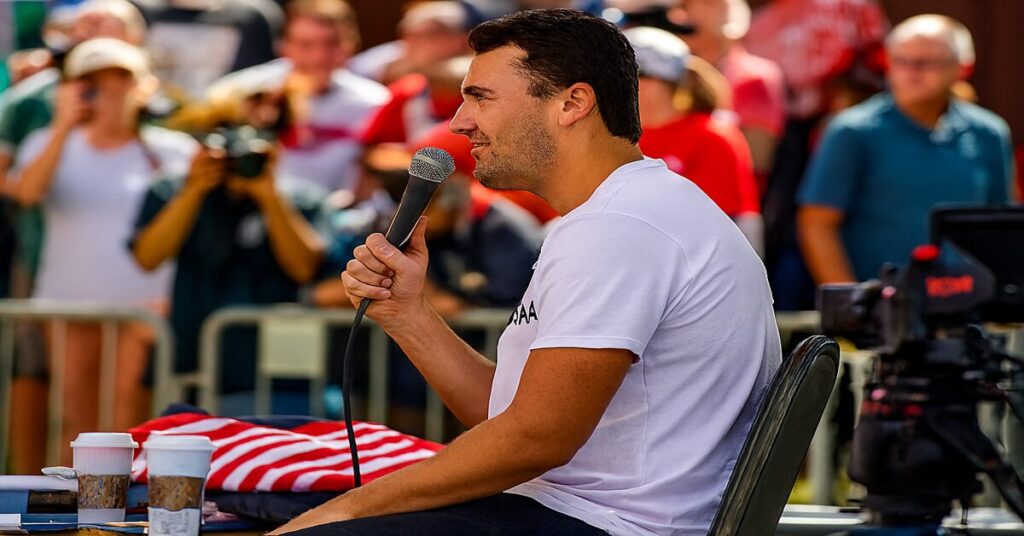 Here’s the video footage of the assassin right as he shoots Charlie Kirk.