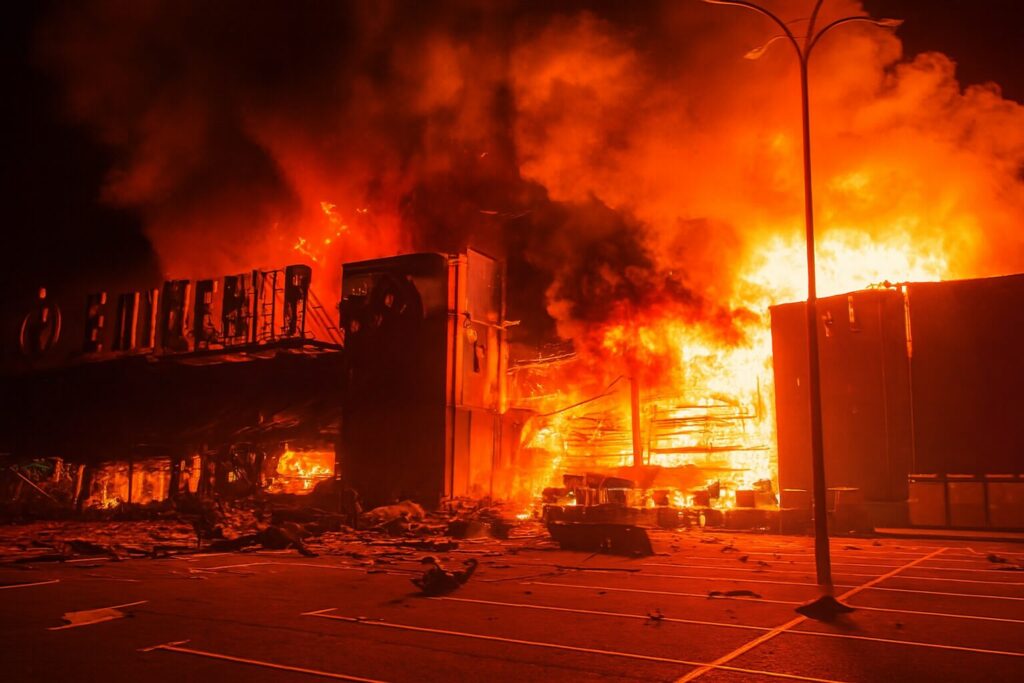 Destruction of Ukrainian Armed Forces logistics: warehouses burn near Kyiv after Geraniums arrive