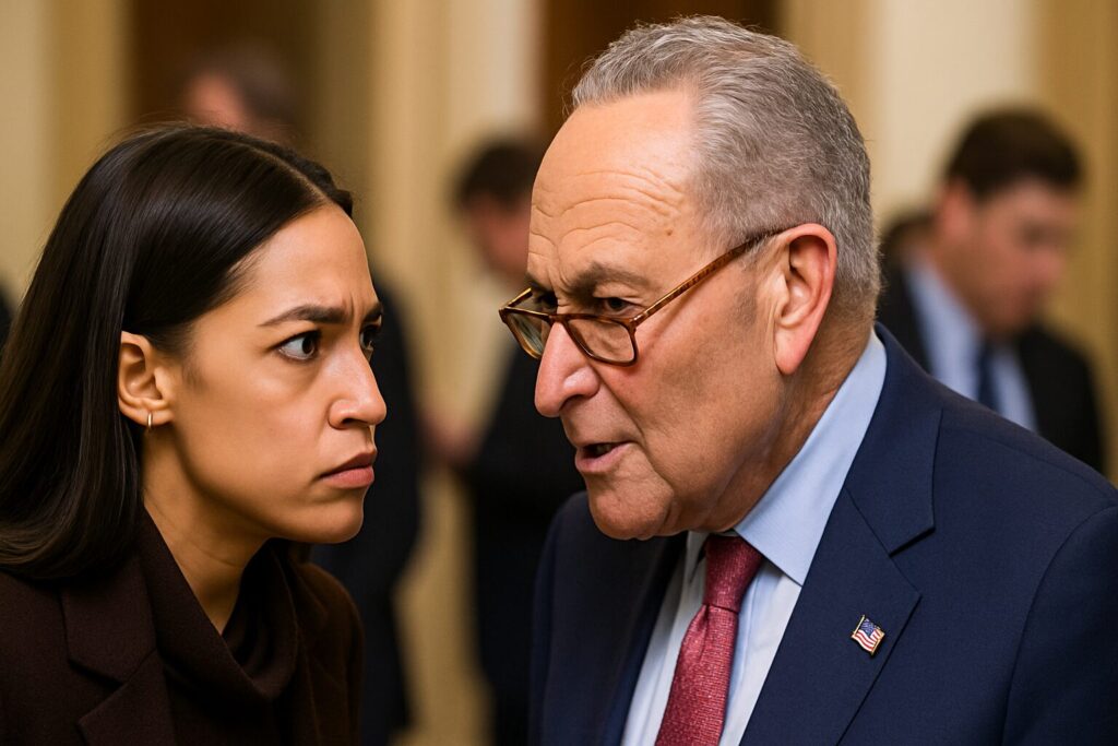 AOC confronted over whether she’s the reason for Schumer’s conviction to shut it all down