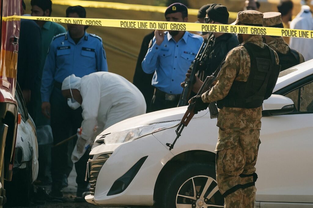 A suicide bomber targets an Islamabad court, killing 12 people and wounding 27, minister says