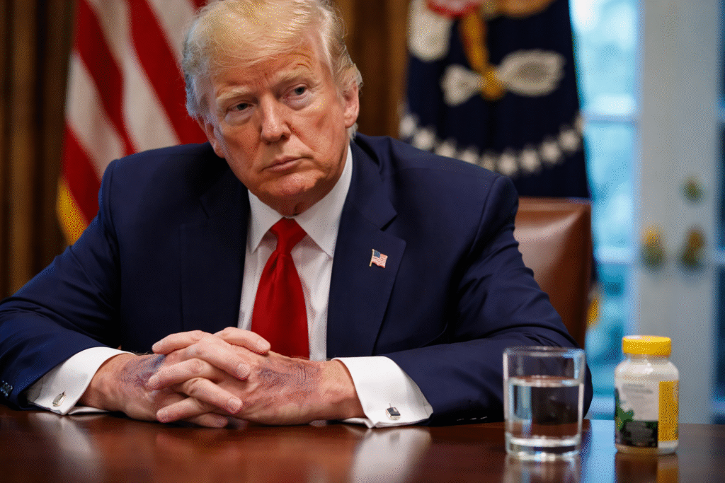 President Trump Explains In Detail Why His Hands Are Bruising