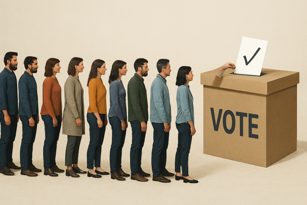 American's lining up to vote