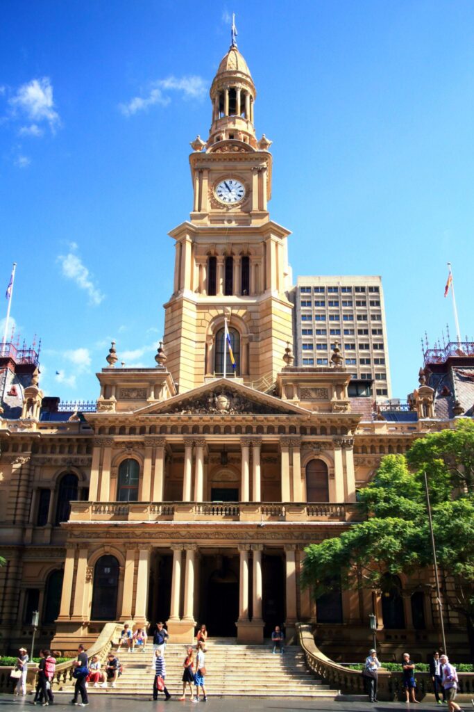 Exterior view of New South Wales Parliament House in Sydney during a political controversy involving a Greens Party candidate.
